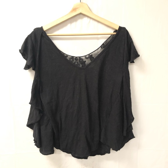 Poof medium black boho lace blend top - Picture 3 of 8